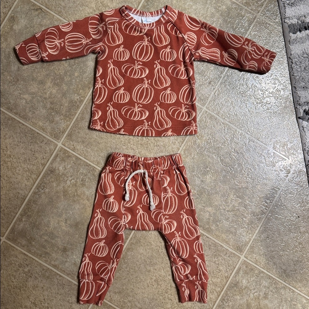 Little one Shop Pumpkin Pattern Kids Matching Set